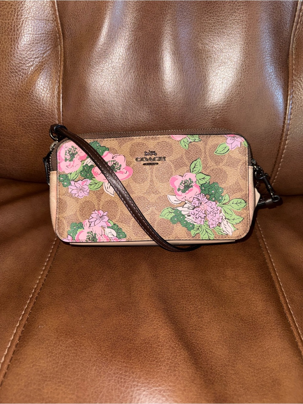 Coach Kira Signature Canvas Crossbody with Floral Print Style 89275